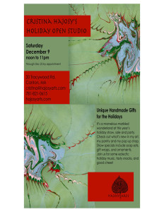 Holiday Open Studio – Hajosy Arts, Canton – Saturday, December 9